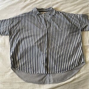 Madewell Currier Button-Back Blue Striped Shirt